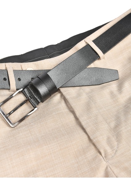 Hakiki Deri Klasik Kemer 3,5 cm Kumaş Pantolon Kemeri 2502635 fırsatları