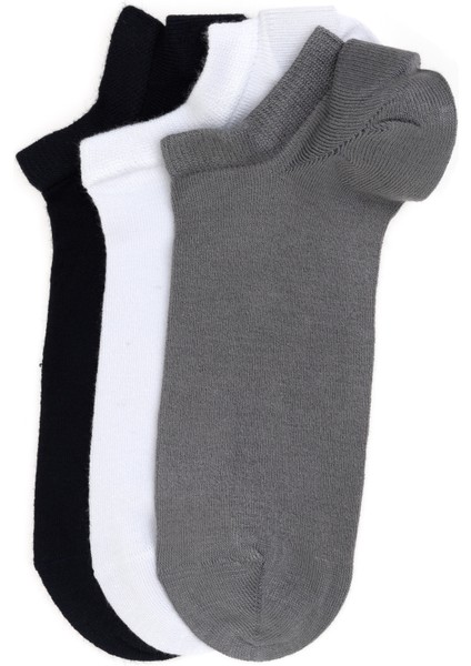 Erkek Erkek Bambu Karışımlı 3'lü Paket Gri Patik Basic Çorap 50308480-100