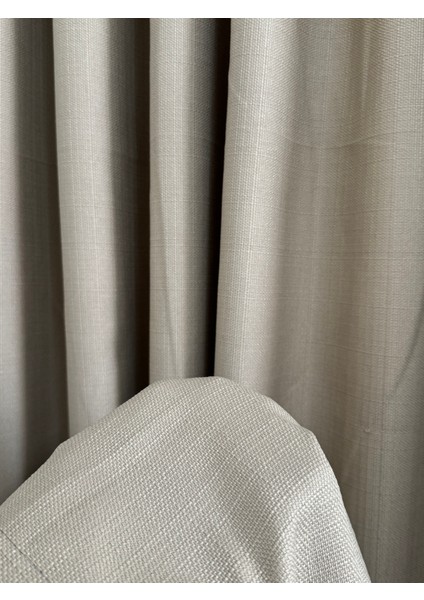 Bej Keten Fon Perde Sık Pile modelleri