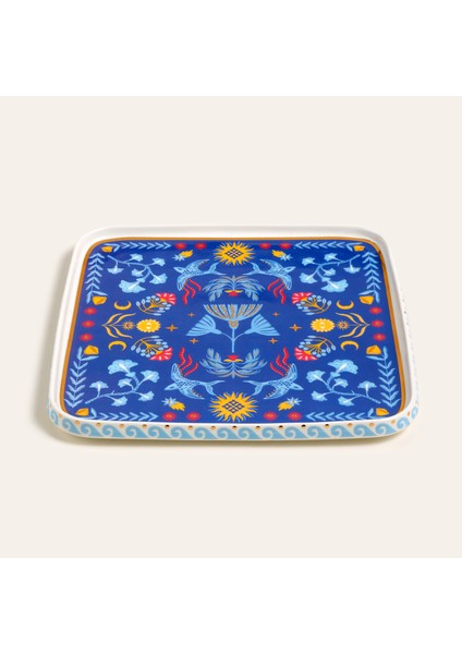 Shekou Porselen Dekoratif Obje 28X28X3 cm Renkli
