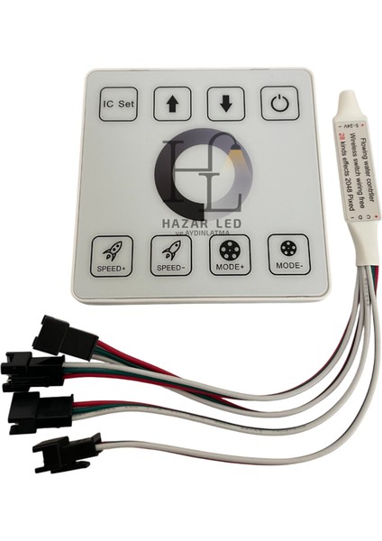 5-24 Volt Tek Renk Pixel Şerit LED Kontrol Duvar Tipi 4 Çıkışlı WS2811 fırsatları
