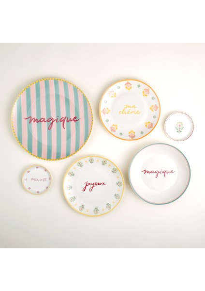 Luohu Porselen Pasta Tabağı 20X20X2 cm Renkli indirimleri