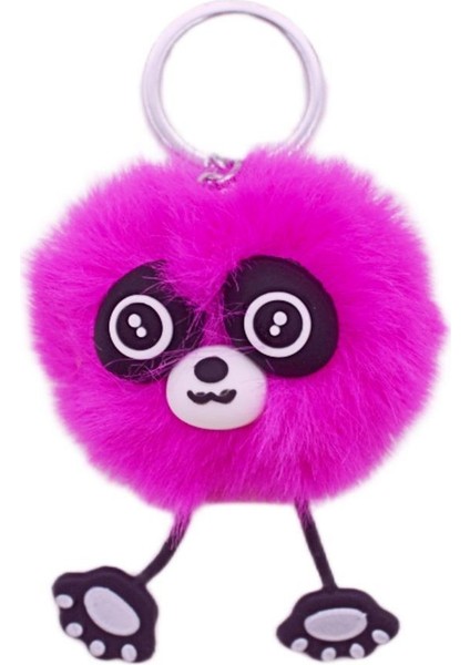 Peluş Ponpon Anahtarlık Baykuş ve Lemur Figürlü (2410124) (1 Adet)