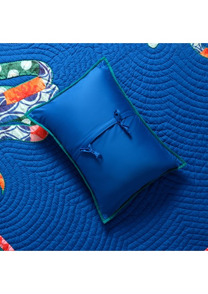 Uttar Kapitoneli 300 Tc Kıng Sıze Pamuk Saten Yatak Örtüsü Seti 260X280 cm Koyu Mavi indirimleri