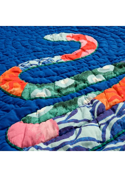 Uttar Kapitoneli 300 Tc Kıng Sıze Pamuk Saten Yatak Örtüsü Seti 260X280 cm Koyu Mavi