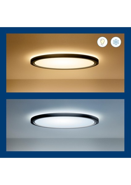 Superslim 32W Beyaz Sıva Üstü Rgb Akıllı LED Yuvarlak Panel Tavan Armatürü 55 cm Çapında 3750 Lumen fırsatları