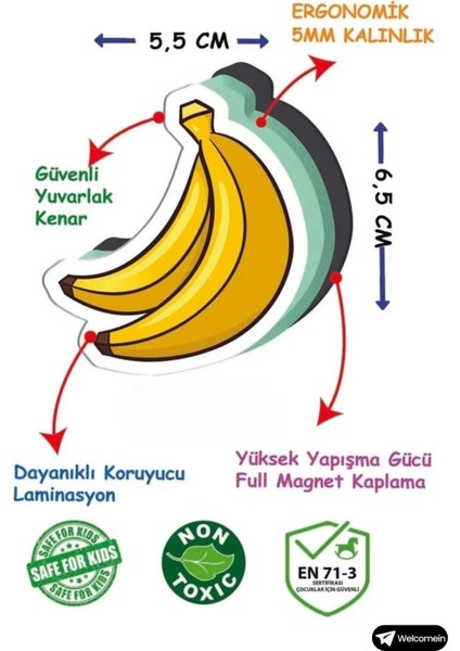 Oyuncak Manyetik Mıknatıslı 30 Parça Hayvanlar ve 26 Parça Sebze Meyveler Eğitici Set Magnet