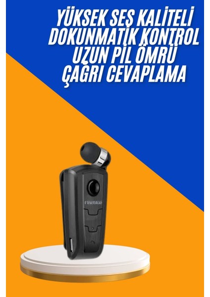 Mikrofonlu Makaralı Bluetooth Kulakiçi Kulaklık Android ve Ios Uyumlu