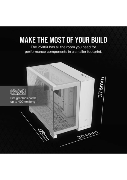 Corsaır 2500X Mid-Tower Dual Chamber Pc Case - White (CC-9011266-WW) modelleri