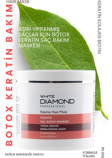 Botox Keratin Saç Bakım Maskesi Yoğun Keratin Içerikli Derinlemesine Bakım 500 ml