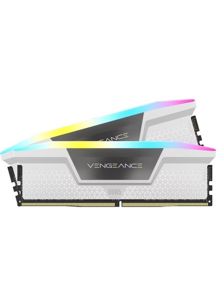 Corsaır Vengeance Rgb 64GB (2X32GB) 6000MHZ Ddr5 C30 1,40V Beyaz Ram Amd Expo (CMH64GX5M2B6000Z30W)
