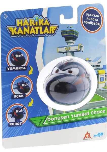 Harika Kanatlar Dönüşen Tekli Figür Yumbot Ajan Chace