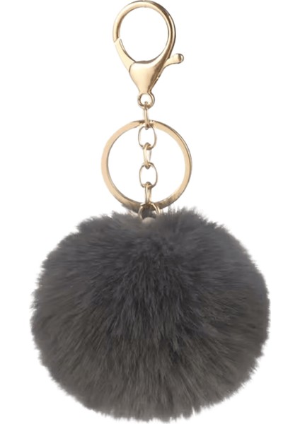 Tüylü Ponpon Anahtarlık Yumuşak Araba Anahtarlığı Ponpon Anahtarlık Anahtarlık Bayan Çanta Kolye (Yurt Dışından)