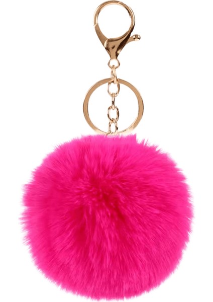 Tüylü Ponpon Anahtarlık Yumuşak Araba Anahtarlığı Ponpon Anahtarlık Anahtarlık Bayan Çanta Kolye (Yurt Dışından)