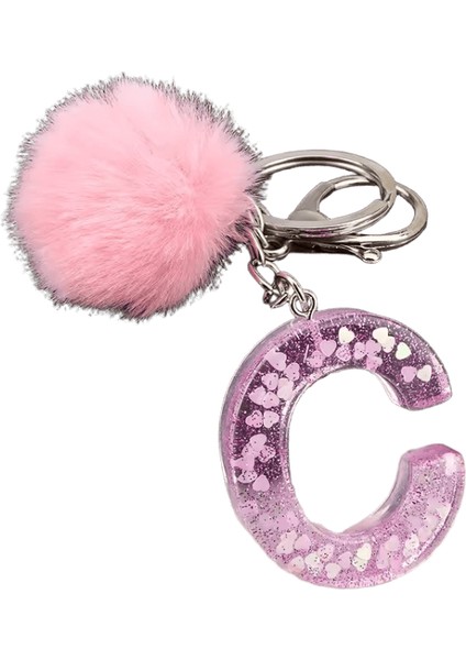 Tüylü Ponpon Anahtarlık Yumuşak Araba Anahtarlığı Ponpon Anahtarlık Anahtarlık Bayan Çanta Kolye (Yurt Dışından)
