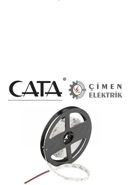 5 Metre Cata Ct 4482 10 Çip Iç Mekan Şerit LED Kırmızı 12V