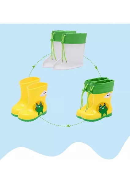 Junisteps Su Geçirmez Kauçuk Sevimli Hayvan Karakterli Çocuk Yağmur Bot - Mavi fiyatları