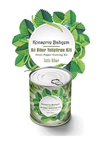Konserve Bahçem Evde Konservede Tatlı Sivri Biber Yetiştirme Kiti