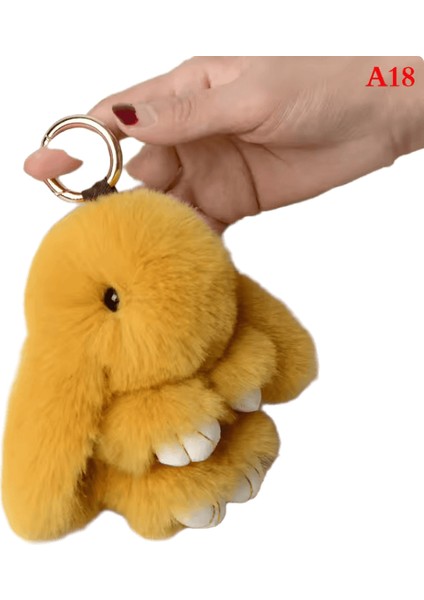 Tüylü Ponpon Anahtarlık Yumuşak Araba Anahtarlığı Ponpon Anahtarlık Anahtarlık Bayan Çanta Kolye (Yurt Dışından)