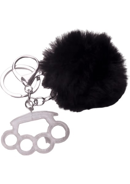 Tüylü Ponpon Anahtarlık Yumuşak Araba Anahtarlığı Ponpon Anahtarlık Anahtarlık Bayan Çanta Kolye (Yurt Dışından)