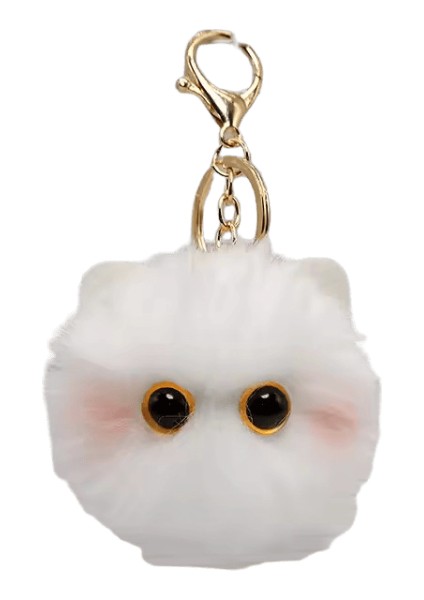 Tüylü Ponpon Anahtarlık Yumuşak Araba Anahtarlığı Ponpon Anahtarlık Anahtarlık Bayan Çanta Kolye (Yurt Dışından)