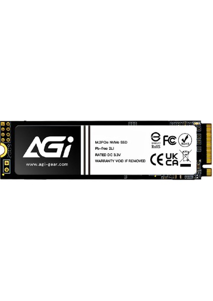 Agı HDD SSD M2 Nvme 512GB 3000MB/1400MB AGI512GIMAI298-CB Pcıe Gen3 2280
