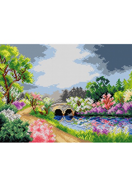 Baskılı Goblen Köprü ve Manzara 2320 30*40 cm