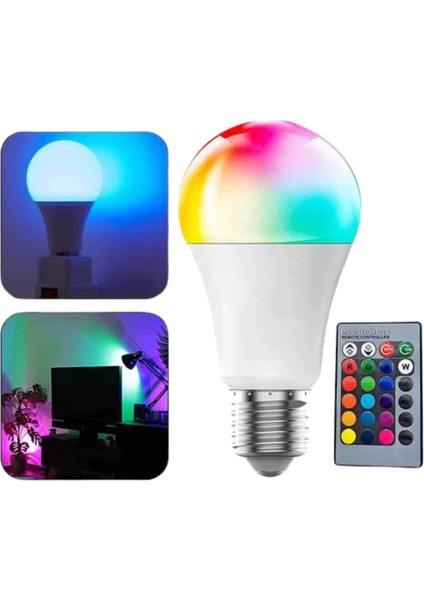Akıllı Rgb LED Ampul LED Uzaktan Kumandalı Renk Değiştiren Ampul