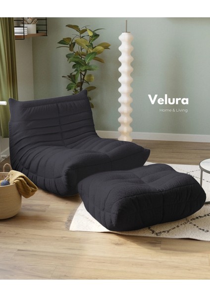 Muvva Berjer & Pofuduk Relax Koltuk & Armut Tekli Koltuk - Gece Mavisi