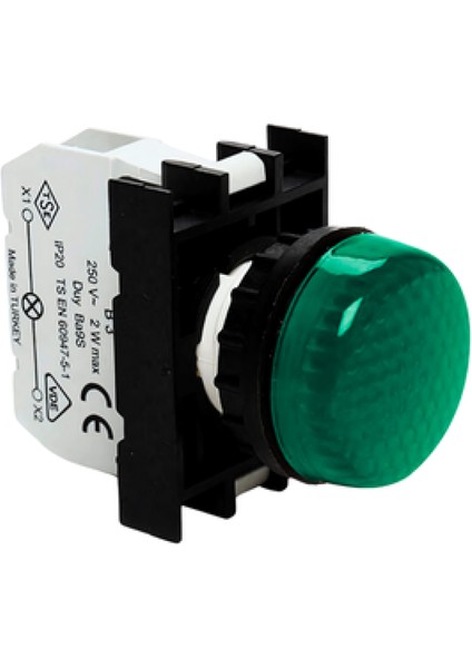 B0Z0XY B Serisi Plastik Led'li 48V Ac/dc Yeşil 22 mm Sinyal