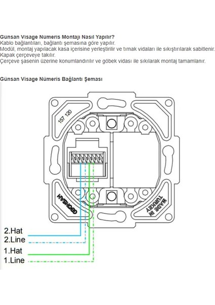 Visage Beyaz Telefon Prizi (Cat3) Çerçevesiz - Priz ve Anahtar Için Uyumlu Çerçeve fiyatları