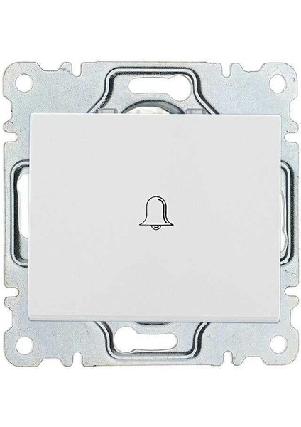 Beyaz Zil Butonu Light Çerçevesiz - Priz ve Anahtar Için Uyumlu Çerçeve fiyatları