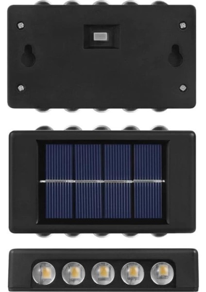 10 Ledli Solar Bahçe Dış Mekan Duvar Aydınlatması 2'li Set modelleri