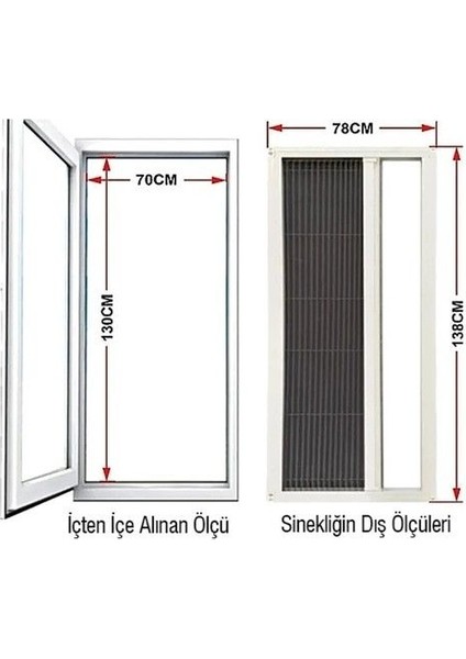 Sineklik Akordiyon Kapı Pencere Sinekliği Antrasit