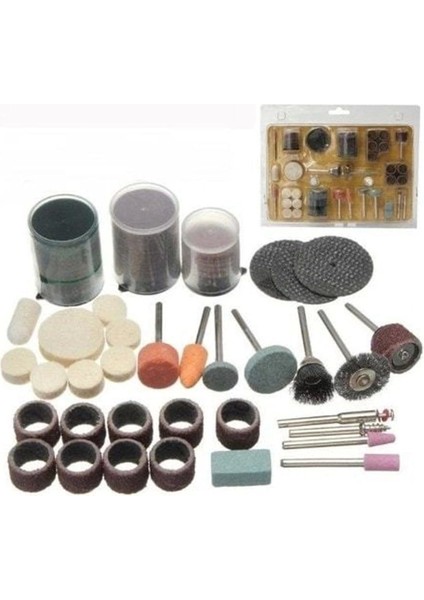 105 Parça Taşlama Zımpara Dremel Gravür Oyma Aksesuar Set