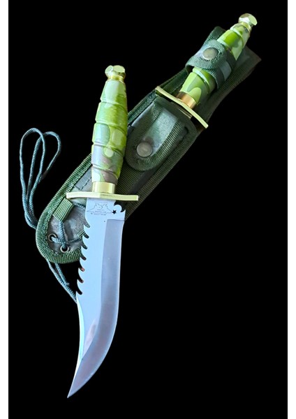 Outdoor Bıçak El Yapımı Dövme Çelik Bıçak Komando Rambo Kamp Av Bıçak Çakı Kılıflı (28 Cm) fiyatları