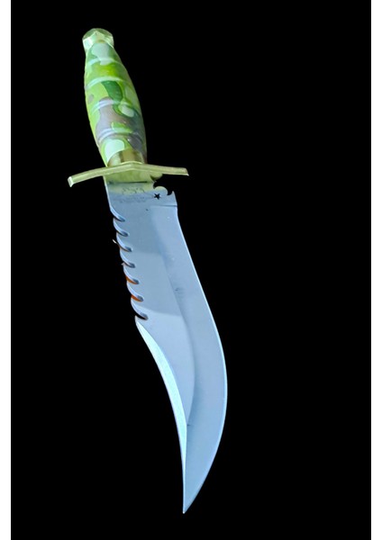 Outdoor Bıçak El Yapımı Dövme Çelik Bıçak Komando Rambo Kamp Av Bıçak Çakı Kılıflı (28 Cm) indirimleri