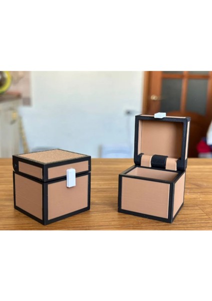 Minecraft Sandık – Hareketli Kapaklı Dekoratif Model