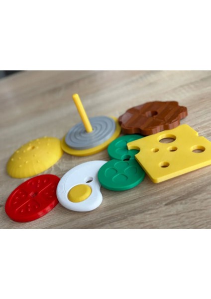 Montessori Hamburger Sıralama ve Dizme Oyuncağı