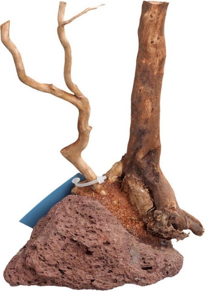 Doğal Lavtaşı Zemin Ahşap Dekor 8-10CM