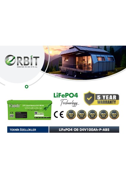 24 V 100 Ah Lifepo4 Akü fiyatları