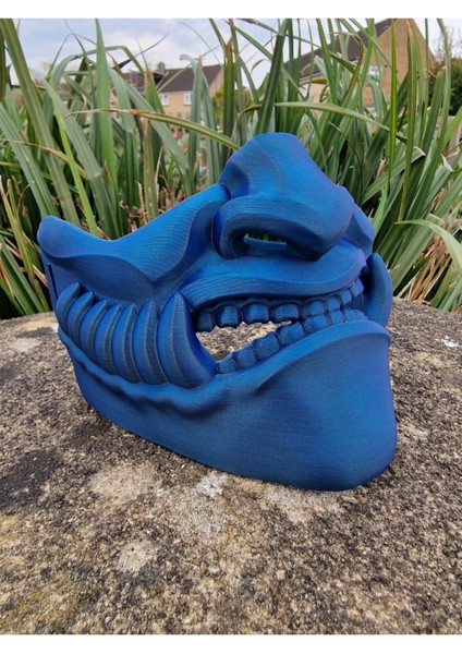 Oni Mask 9 – Japon Mitolojisi Temalı Dekoratif Maske (3d Baskı)
