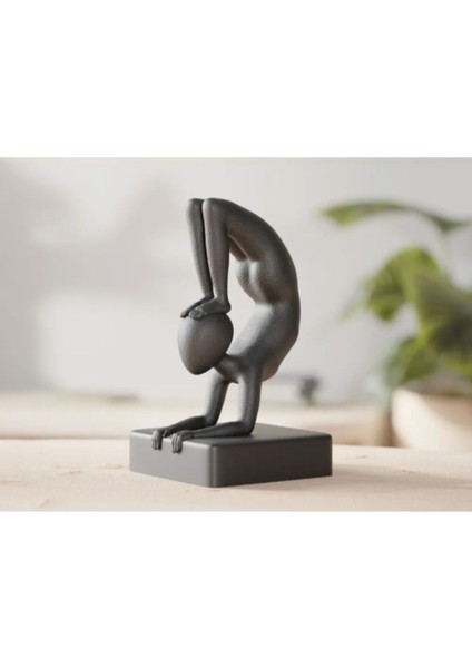 Yogi Guy Minimalist Yoga Heykeli – 3D Baskı Dekor