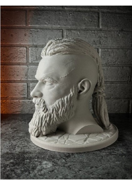 Kulaklık Standı - Ragnar Lothbrok Büstü “bir Viking Efsanesiyle Masanızda Ilham!”