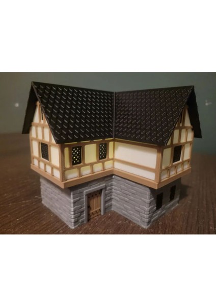 Orta Çağ Ev Modeli – Diorama ve Masaüstü Oyunlara Uygun