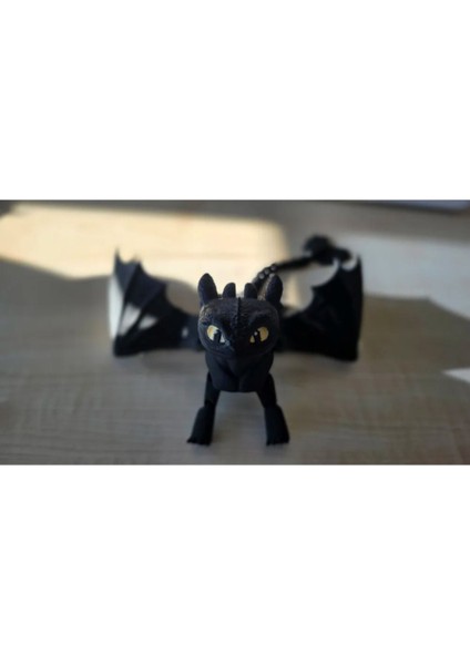 Flexi Toothless Ejderha Figürü (Kanatlı & Kanatsız) – 3D Baskı