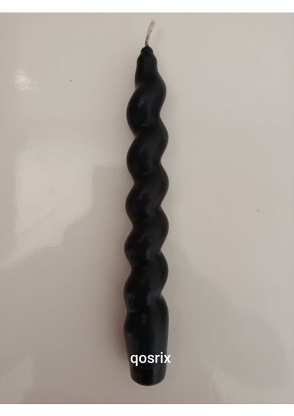 Antrasit Gri Italyan Burgulu Şamdan Soya Mumu Doğal Kokulu Çubuk Konik Burgu Spiral Mum Dekoratif 1 Adet modelleri