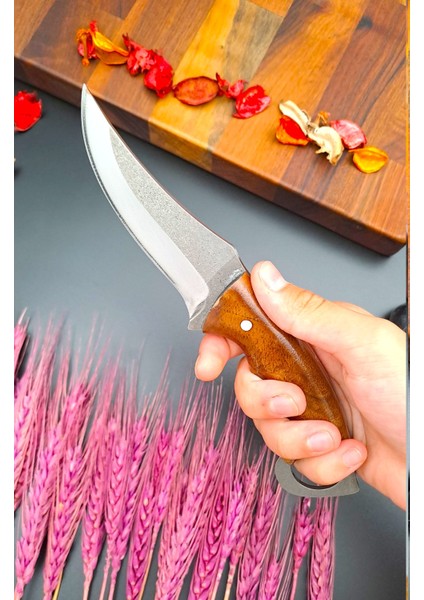 Outdoor Piknik Çakısı Kamp Bıçağı El Yapımı Kılıf Ahşap Ceviz Sap ( 21 cm ) fiyatları