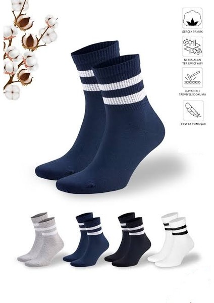 Çizgili Tenis Çorabı 3'lü Paket