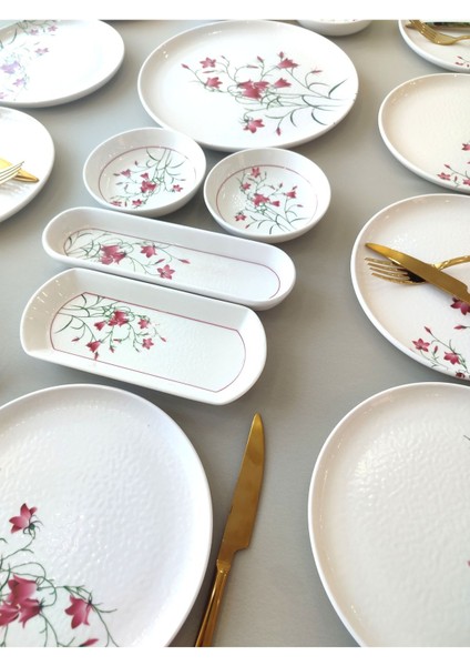 Fushia Çiğdem 12 Kişilik 21 Parça Kahvaltı Takımı